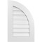 Ekena Millwork Quarter Round Top Right Surface Mount PVC Gable Vent w/ 3-1/2"W x 1"P Standard Frame, 18"W x 28"H GVPQR18X2801SF - alternate 1